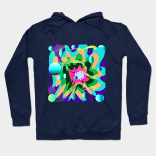 Abstract Digital  Cooler Tone Art Hoodie